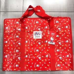 HELLO KITTY TARPAULIN SHOPPING BAG RED